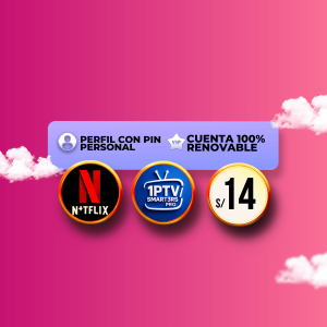 IPTV en vivo + Netflix Premium