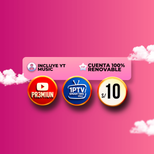 Youtube Premium + IPTV en vivo