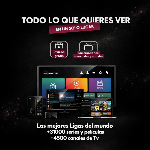 IPTV 1 mes 2 dispositivos (Entrega automática)